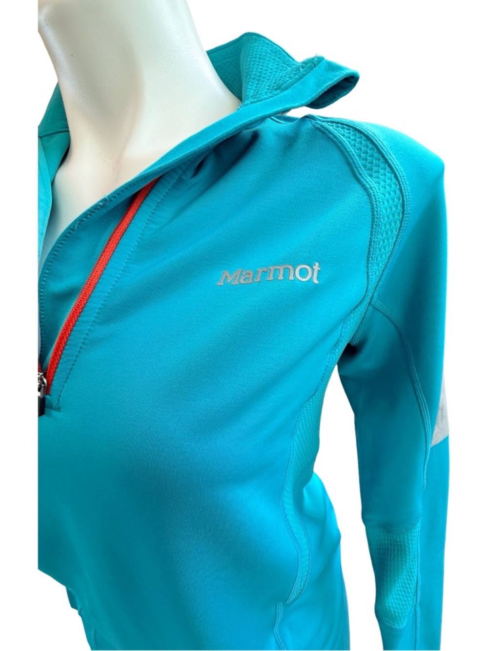 Marmot Women’s Half-Zip Performance Pullover — Size Small — Teal Blue - Picture 2 of 12